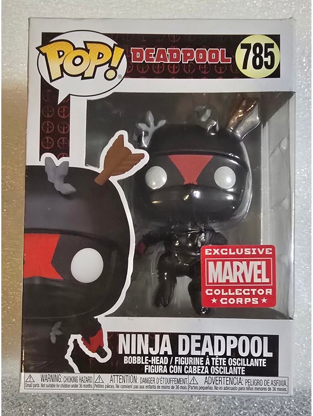 Funko Pop Marvel #785 Ninja Deadpool Collector Corps Vaulted